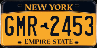 NY license plate GMR2453
