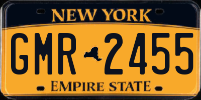 NY license plate GMR2455