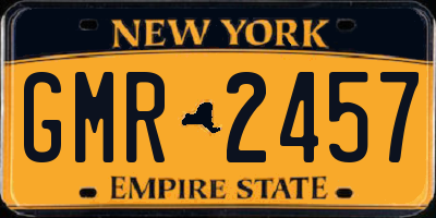 NY license plate GMR2457