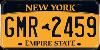 NY license plate GMR2459