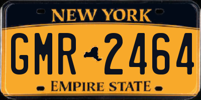 NY license plate GMR2464