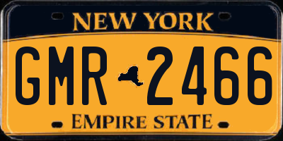 NY license plate GMR2466