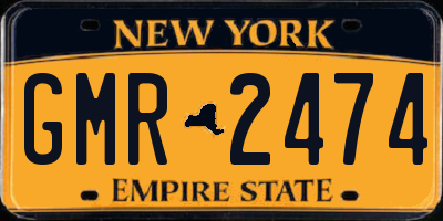 NY license plate GMR2474