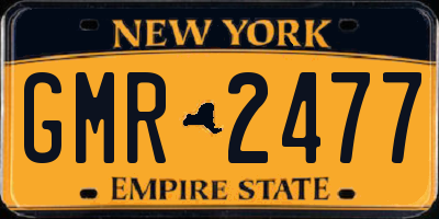 NY license plate GMR2477