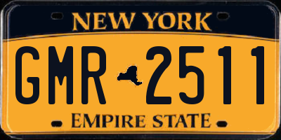 NY license plate GMR2511