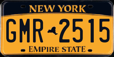 NY license plate GMR2515