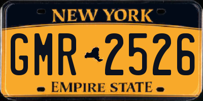NY license plate GMR2526