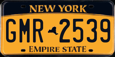 NY license plate GMR2539