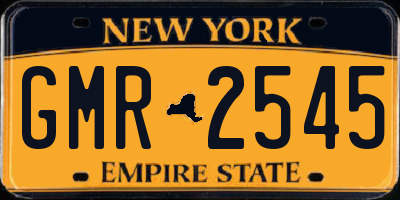 NY license plate GMR2545