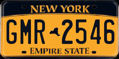 NY license plate GMR2546