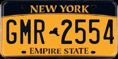 NY license plate GMR2554