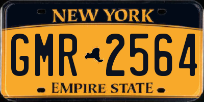 NY license plate GMR2564