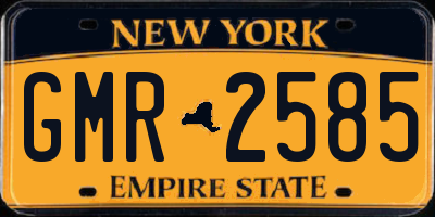 NY license plate GMR2585