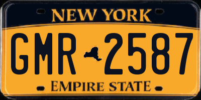 NY license plate GMR2587