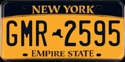 NY license plate GMR2595