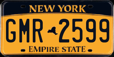 NY license plate GMR2599