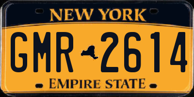 NY license plate GMR2614