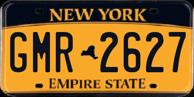 NY license plate GMR2627