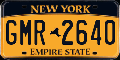 NY license plate GMR2640