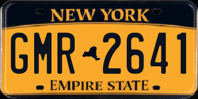 NY license plate GMR2641