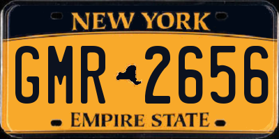 NY license plate GMR2656