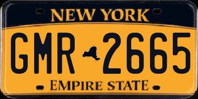 NY license plate GMR2665