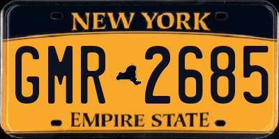 NY license plate GMR2685