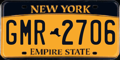 NY license plate GMR2706