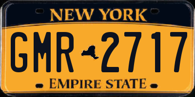 NY license plate GMR2717