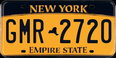 NY license plate GMR2720