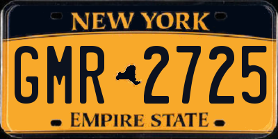 NY license plate GMR2725
