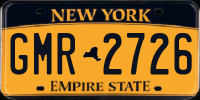 NY license plate GMR2726
