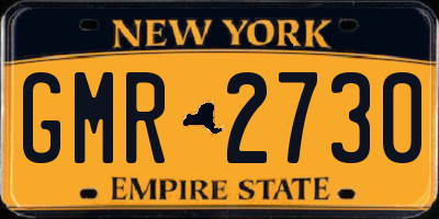 NY license plate GMR2730