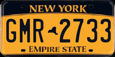 NY license plate GMR2733