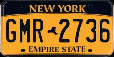 NY license plate GMR2736