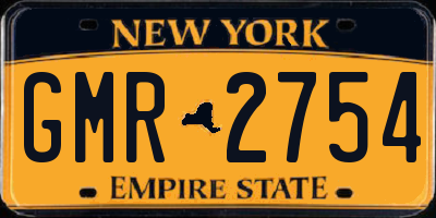 NY license plate GMR2754