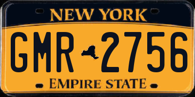 NY license plate GMR2756