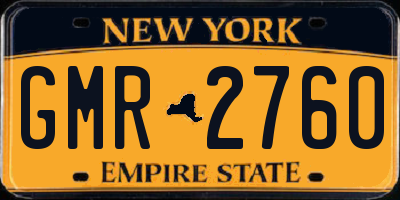 NY license plate GMR2760
