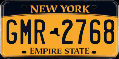 NY license plate GMR2768