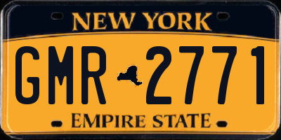 NY license plate GMR2771
