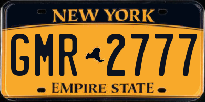 NY license plate GMR2777