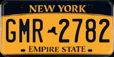 NY license plate GMR2782