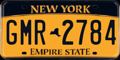 NY license plate GMR2784