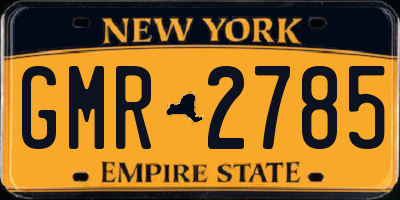 NY license plate GMR2785