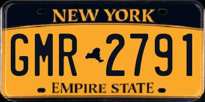 NY license plate GMR2791