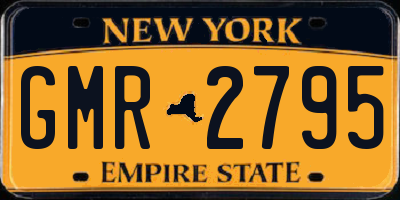 NY license plate GMR2795