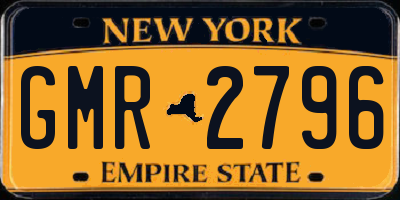 NY license plate GMR2796