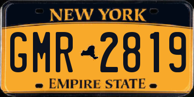 NY license plate GMR2819