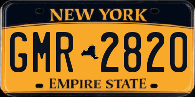 NY license plate GMR2820
