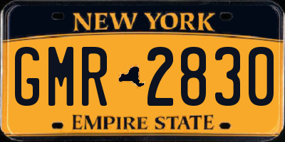 NY license plate GMR2830